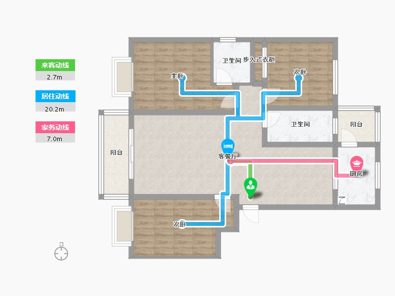 山西省-运城市-通运嘉园-127.00-户型库-动静线