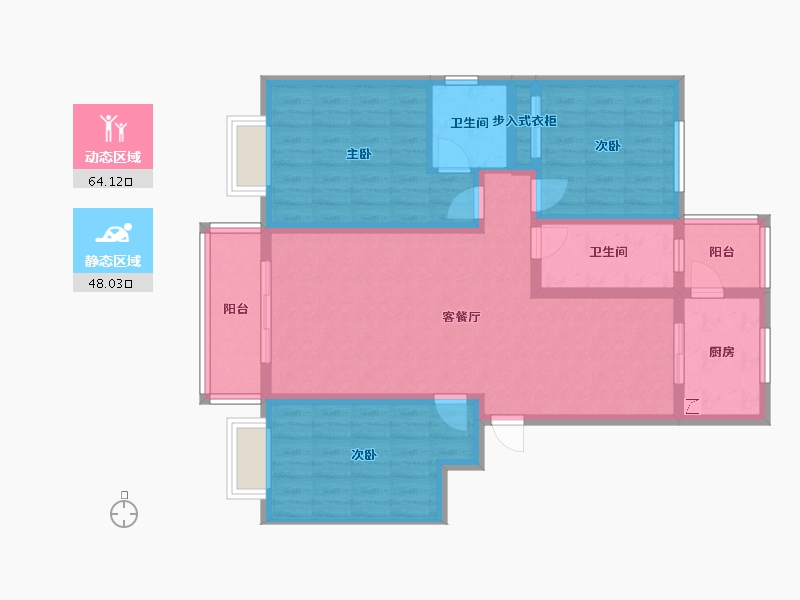 山西省-运城市-通运嘉园-127.00-户型库-动静分区