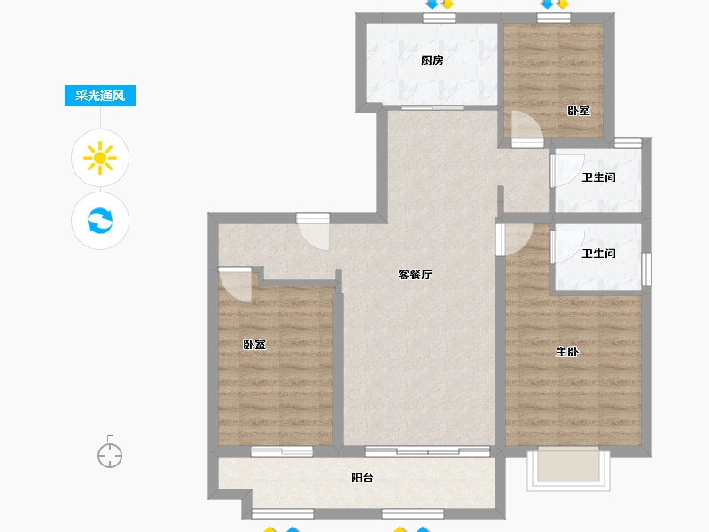 山东省-济宁市-三发尚城-98.00-户型库-采光通风