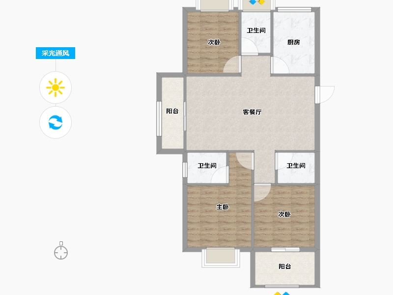 福建省-福州市-榕发翰林壹号-92.00-户型库-采光通风