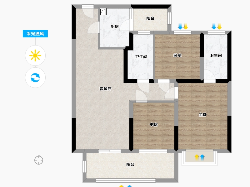 江苏省-苏州市-123-89.00-户型库-采光通风