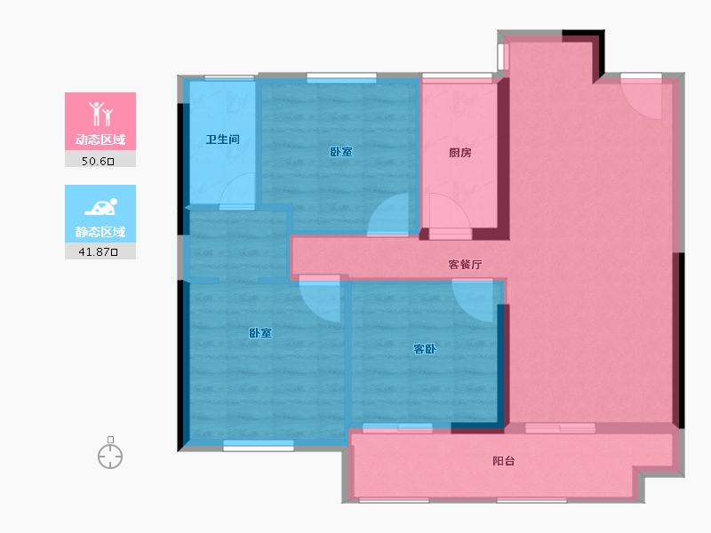 福建省-福州市-榕发翰林壹号-83.53-户型库-动静分区