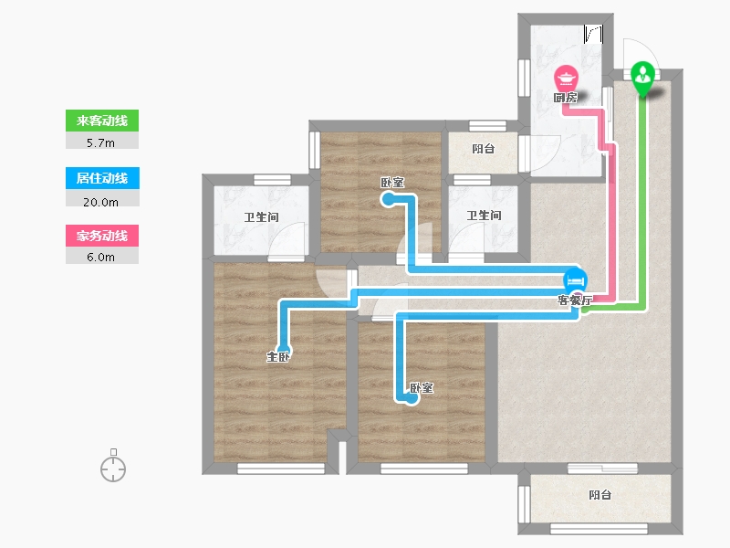 四川省-眉山市-万景进园汇-85.00-户型库-动静线