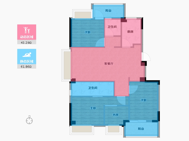 福建省-福州市-三江花语-94.48-户型库-动静分区