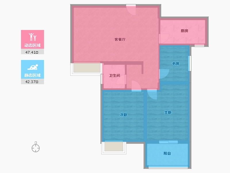 安徽省-合肥市-兴华苑-D区-80.00-户型库-动静分区