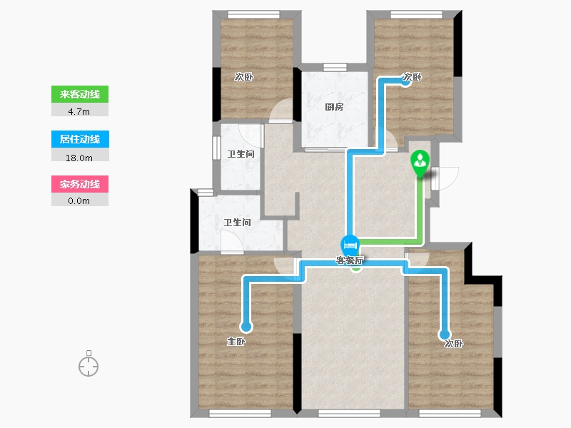 福建省-福州市-碧桂园正荣阳光城悦江湾-89.60-户型库-动静线