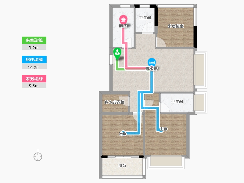 江苏省-苏州市-新天地熙照华庭-78.63-户型库-动静线