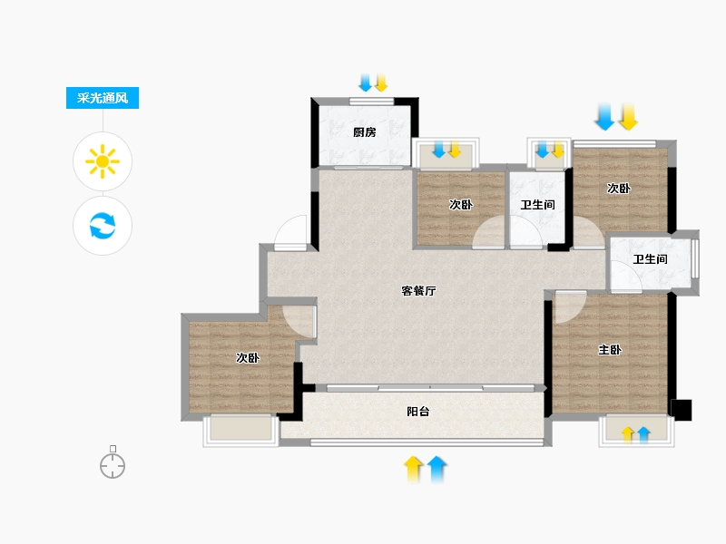 福建省-福州市-联发臻品-114.41-户型库-采光通风