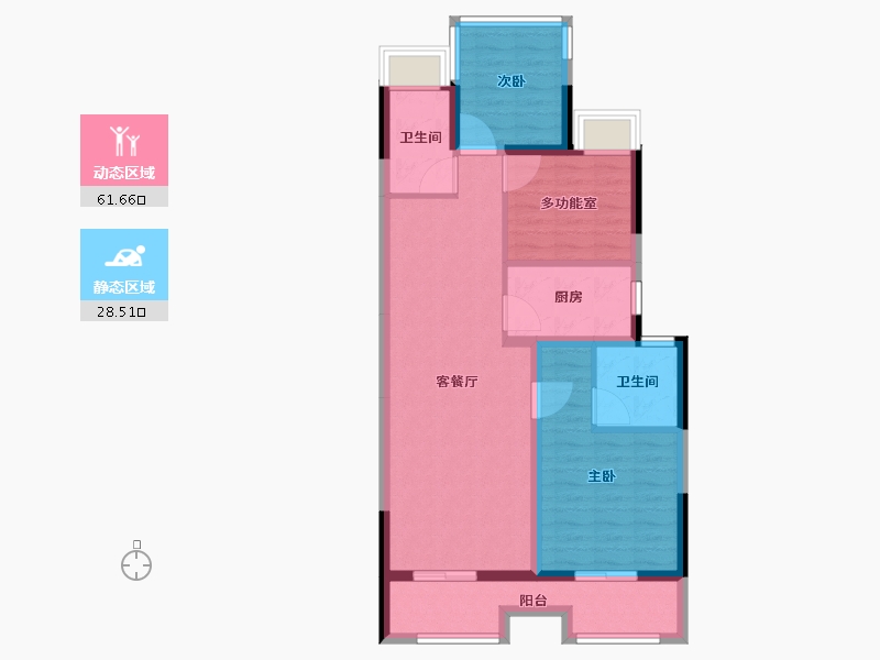 江苏省-苏州市-新天地熙照华庭-79.99-户型库-动静分区