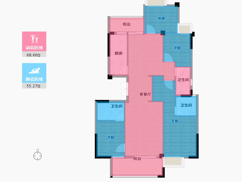 福建省-福州市-三江花语-112.08-户型库-动静分区