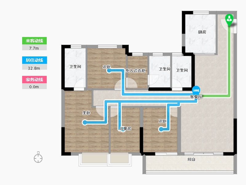 福建省-福州市-中骏世界城璟悦二期-114.50-户型库-动静线