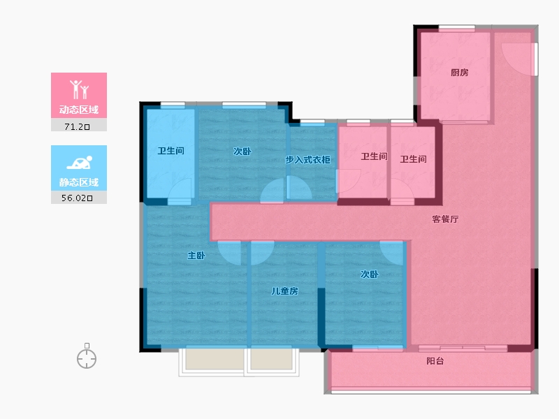 福建省-福州市-中骏世界城璟悦二期-114.50-户型库-动静分区