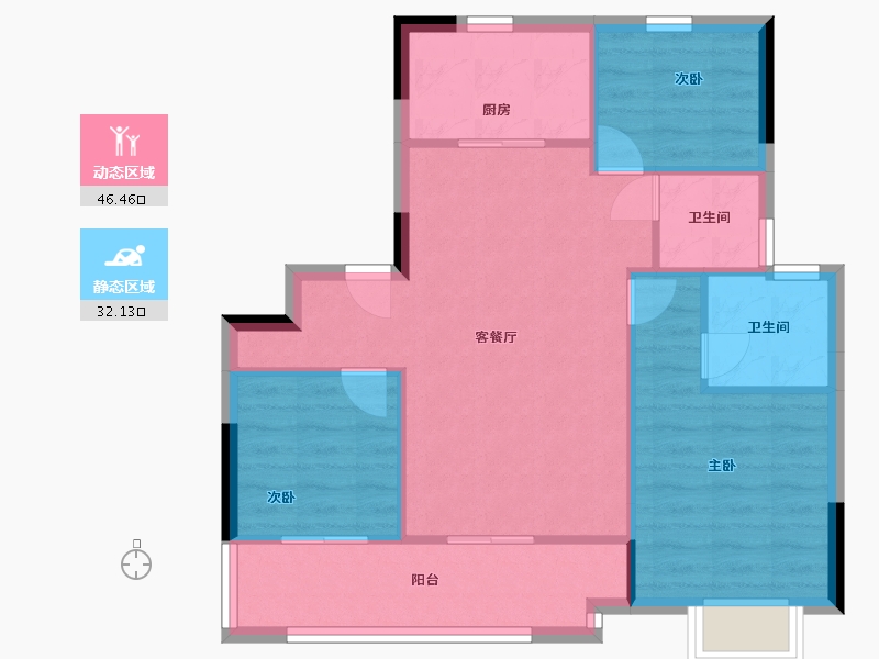 浙江省-绍兴市-中南漫悦湾-71.20-户型库-动静分区