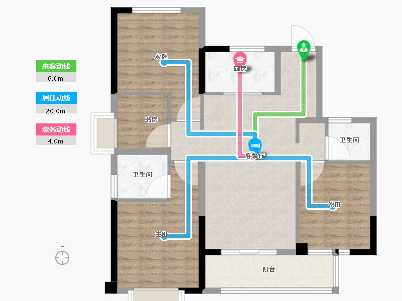 福建省-福州市-三盛国际海岸-94.32-户型库-动静线