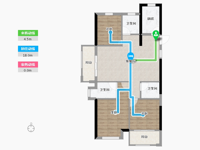 福建省-福州市-榕发翰林壹号-80.35-户型库-动静线