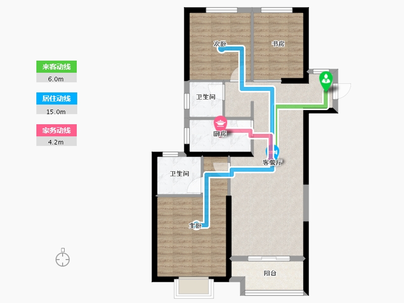 福建省-福州市-先生的山-84.00-户型库-动静线