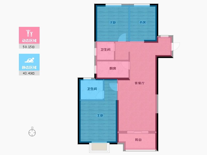 福建省-福州市-先生的山-84.00-户型库-动静分区