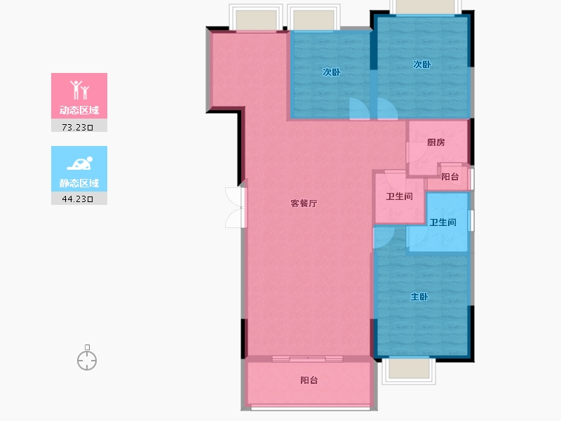 四川省-成都市-堰山和畔一期-98.00-户型库-动静分区