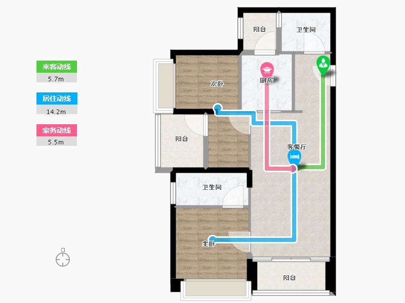 广东省-深圳市-笋岗中心万象华府-91.99-户型库-动静线