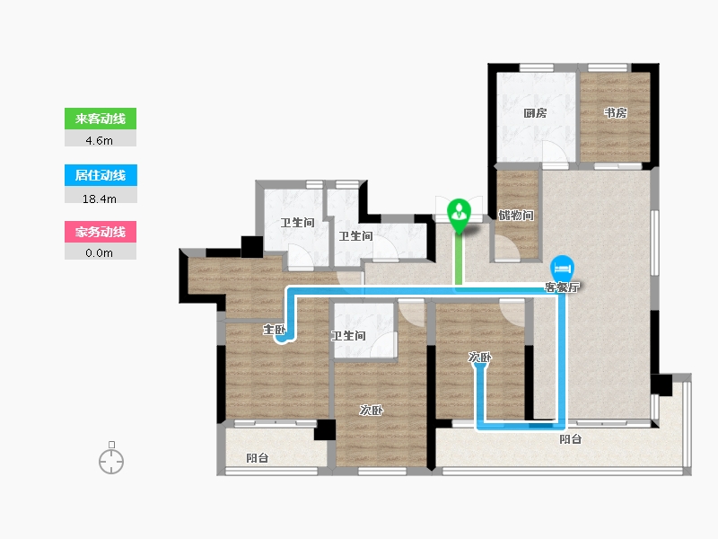 福建省-福州市-首开国仕府-116.51-户型库-动静线