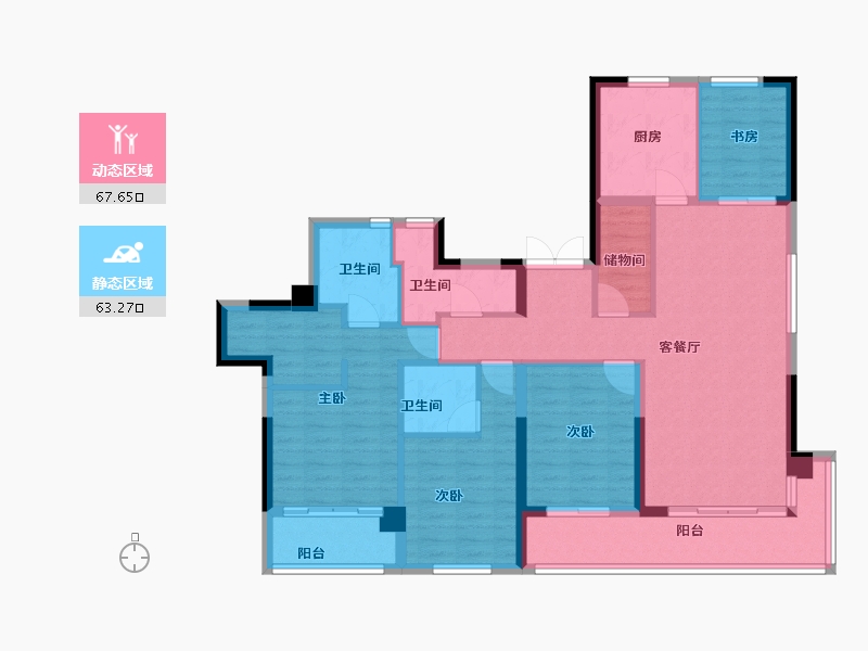 福建省-福州市-首开国仕府-116.51-户型库-动静分区