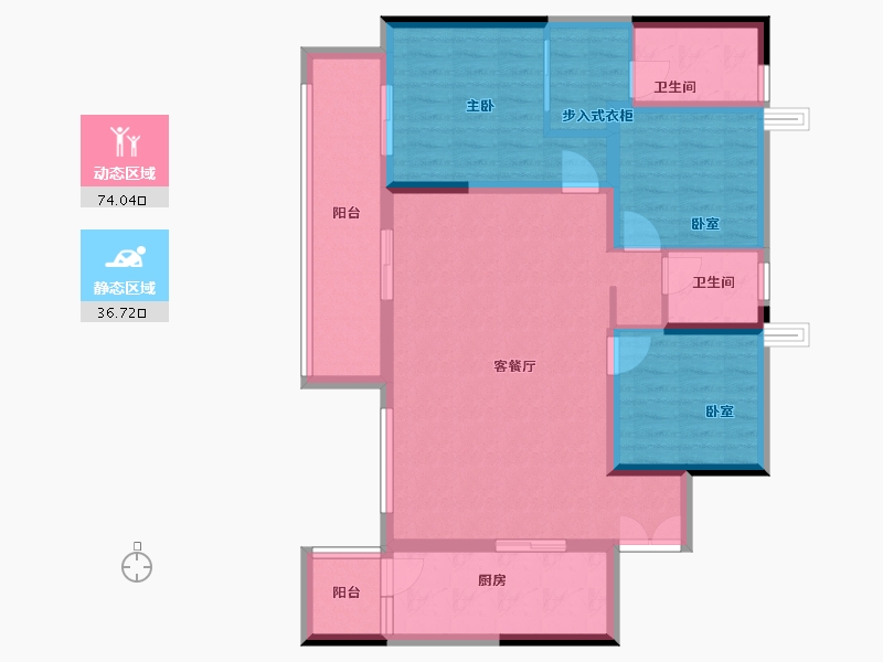 四川省-成都市-丽都府-110.00-户型库-动静分区