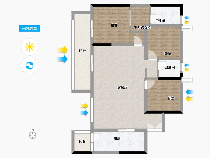 四川省-成都市-丽都府-110.00-户型库-采光通风