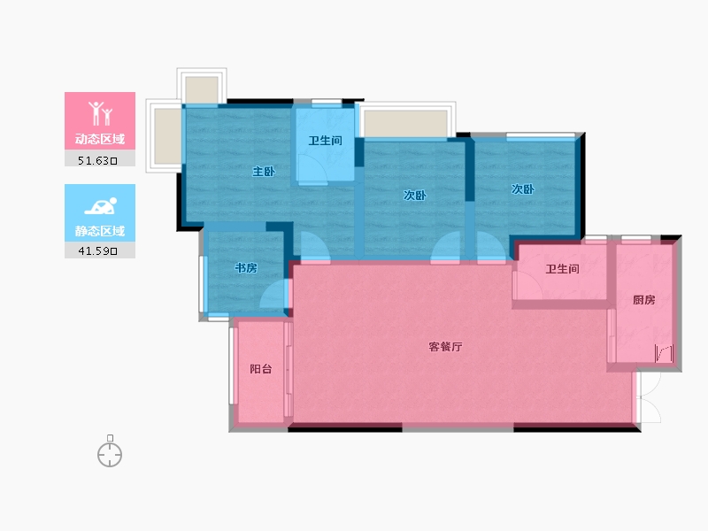 四川省-资阳市-佰盛天禧-89.00-户型库-动静分区