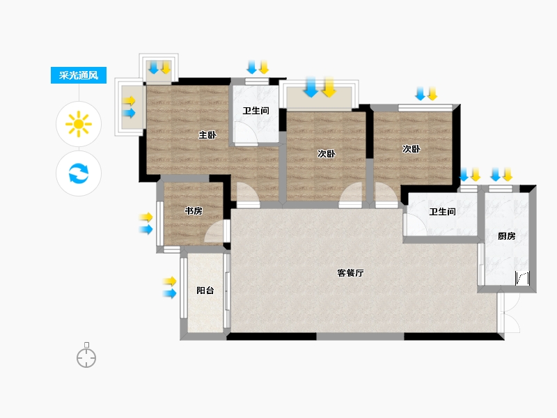 四川省-资阳市-佰盛天禧-89.00-户型库-采光通风