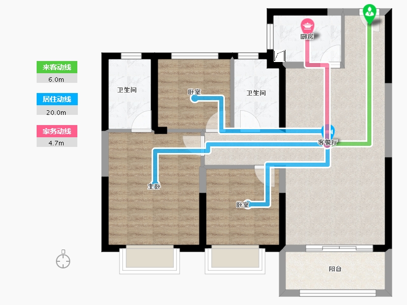 山东省-济南市-山钢锦悦华府-82.00-户型库-动静线