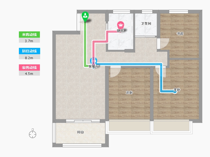 江苏省-徐州市-华宇悦城-90.00-户型库-动静线