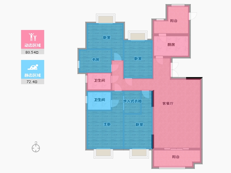 贵州省-贵阳市-银海元隆·熙府-150.00-户型库-动静分区