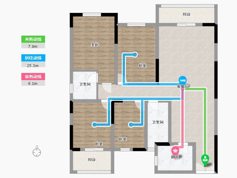 湖南省-衡阳市-五四安置区-143.00-户型库-动静线