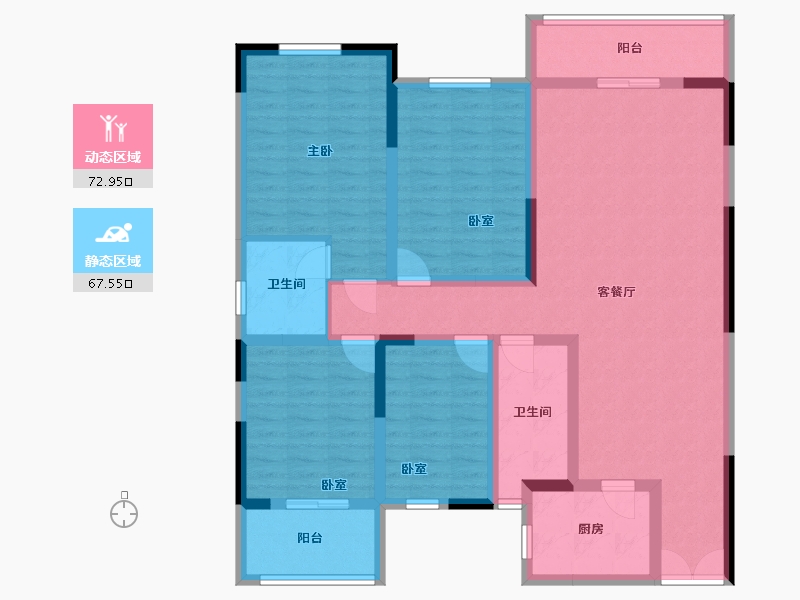 湖南省-衡阳市-五四安置区-143.00-户型库-动静分区