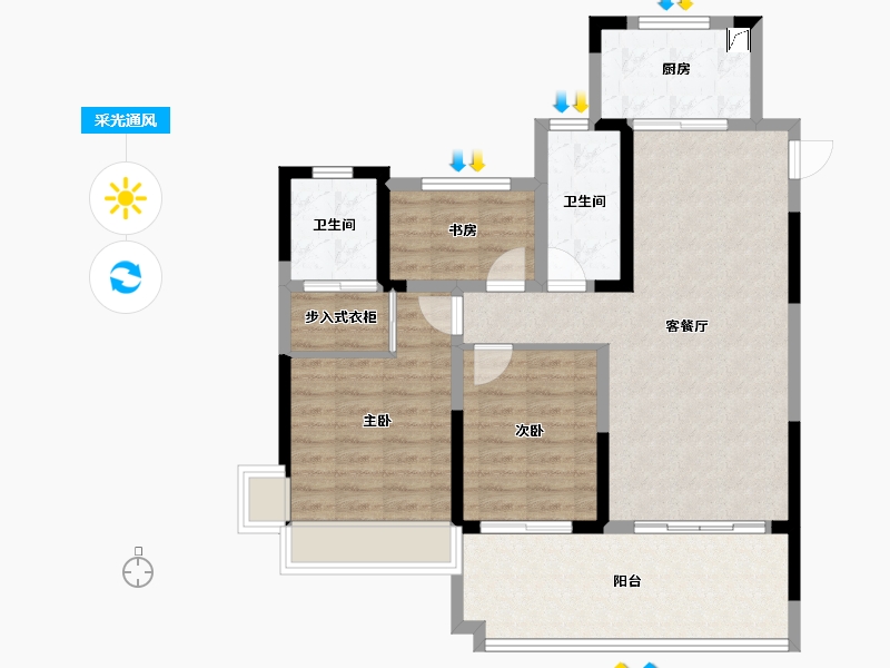 安徽省-六安市-振兴·江山赋一期-100.00-户型库-采光通风