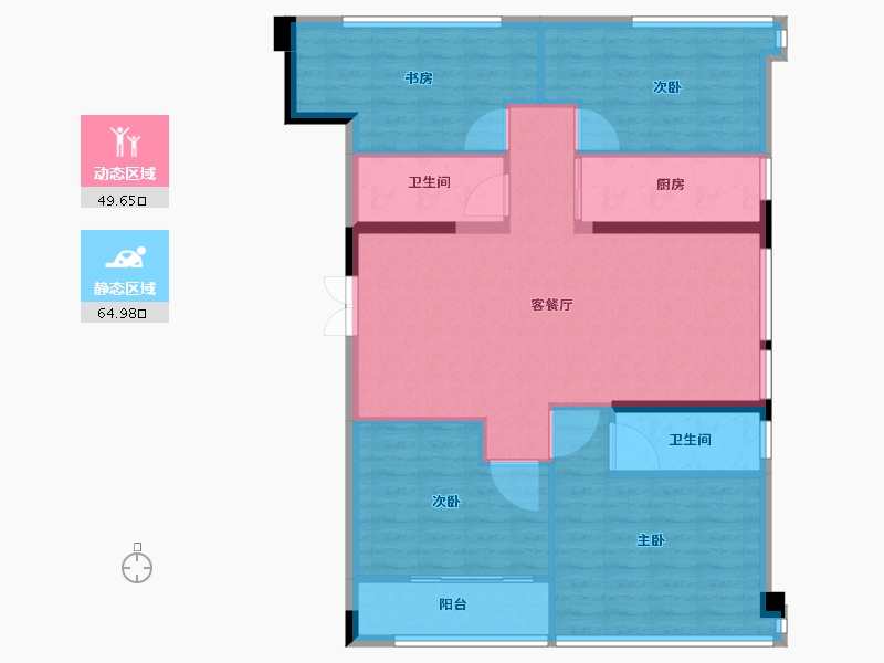 福建省-福州市-大东海中央府-104.01-户型库-动静分区