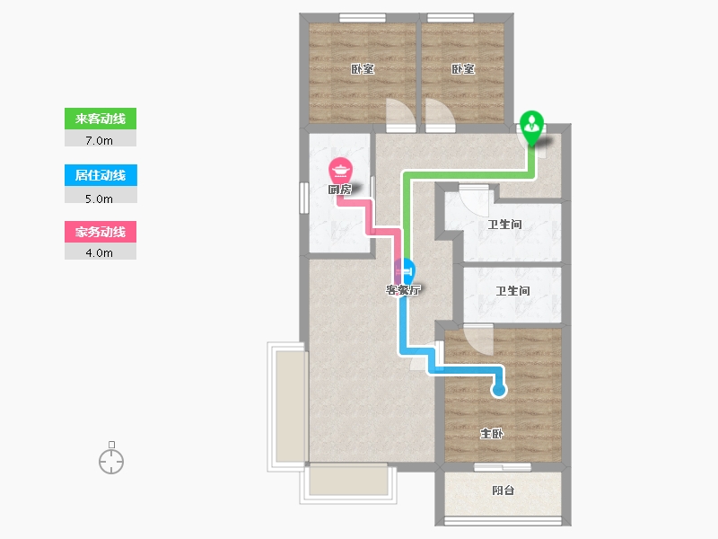 山西省-太原市-城市之光东望-82.00-户型库-动静线