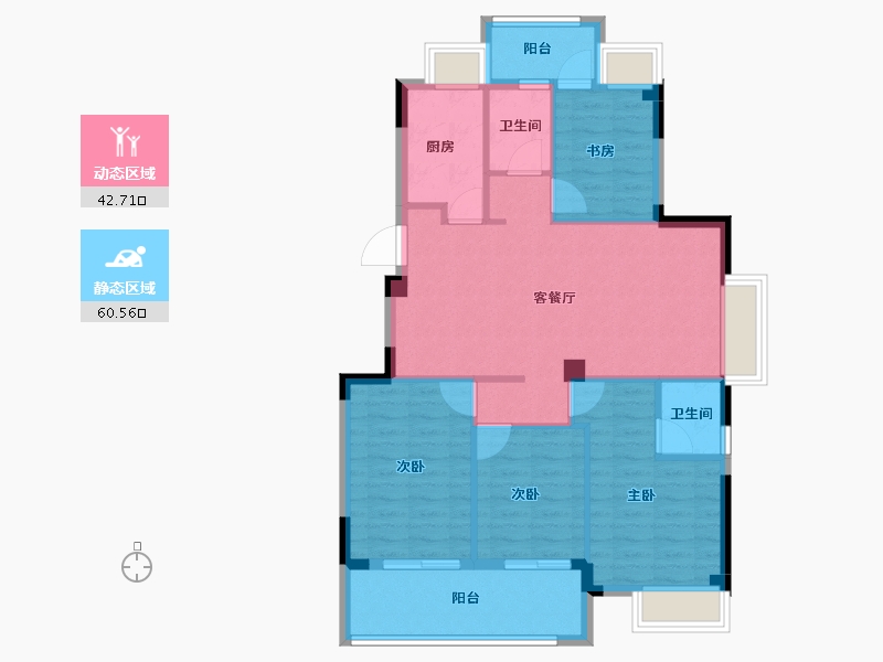 福建省-福州市-三江花语-93.19-户型库-动静分区