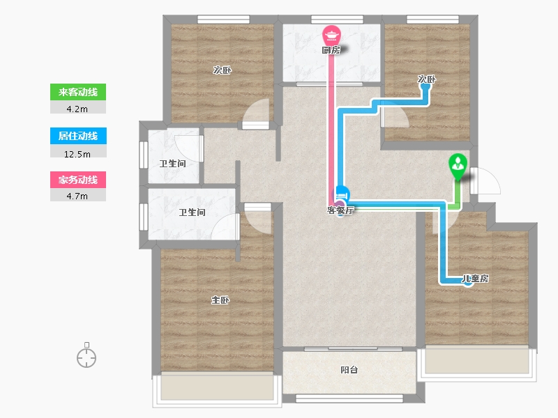 山东省-东营市-众凯学府-120.00-户型库-动静线