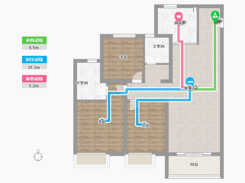 山东省-济南市-中粮祥云​-90.00-户型库-动静线