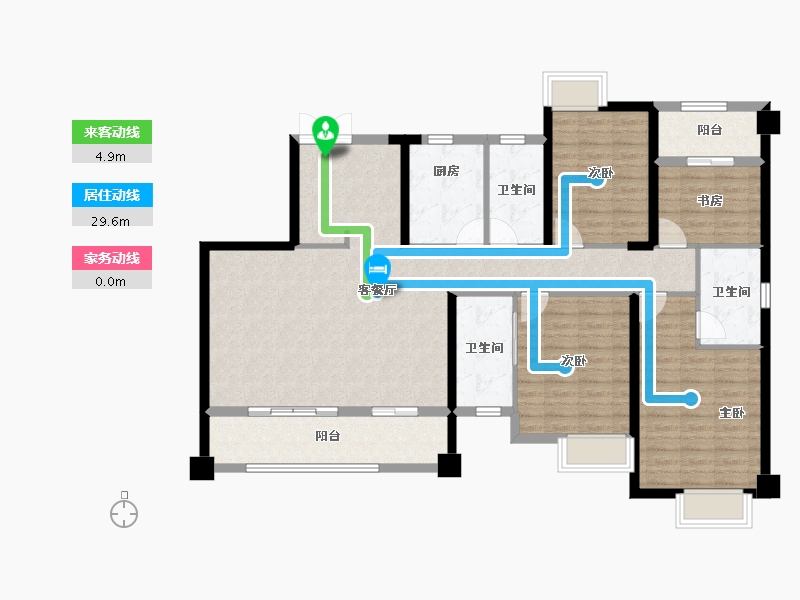 福建省-福州市-名城银河湾-125.78-户型库-动静线