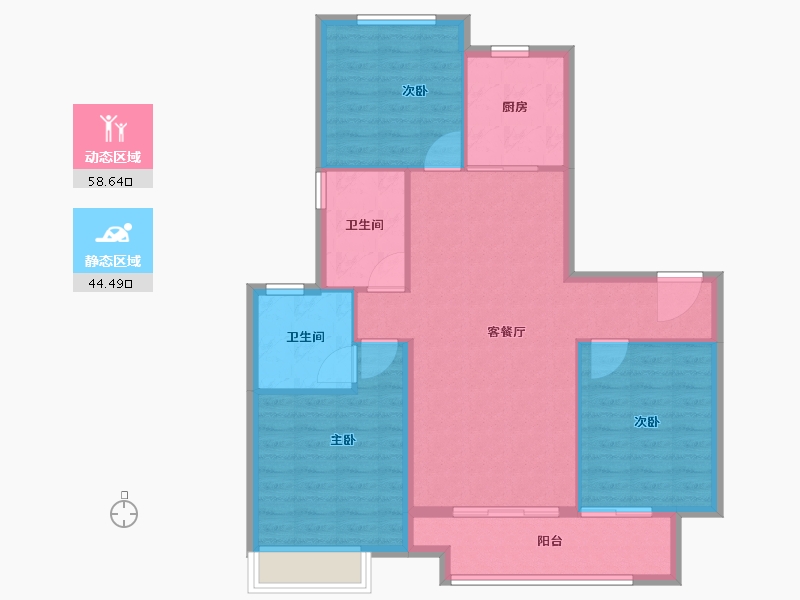 山东省-济南市-建发天玺-93.85-户型库-动静分区