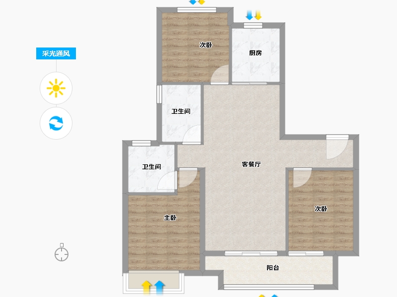 山东省-济南市-建发天玺-93.85-户型库-采光通风