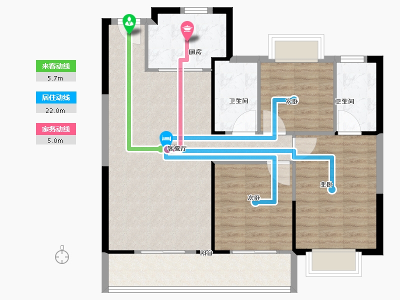 福建省-福州市-融创长乐壹号-92.00-户型库-动静线