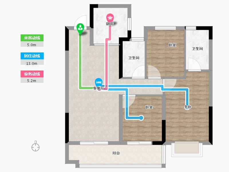 福建省-福州市-融创福州府-86.40-户型库-动静线