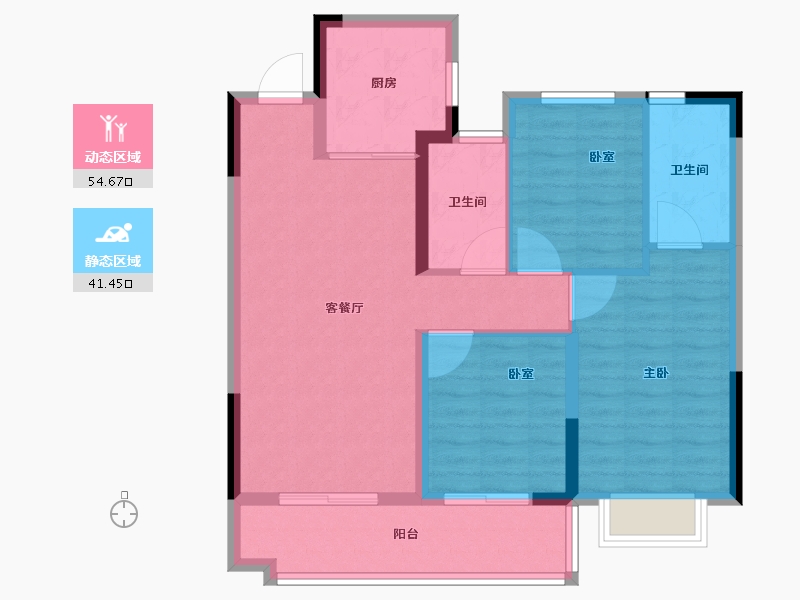 福建省-福州市-融创福州府-86.40-户型库-动静分区