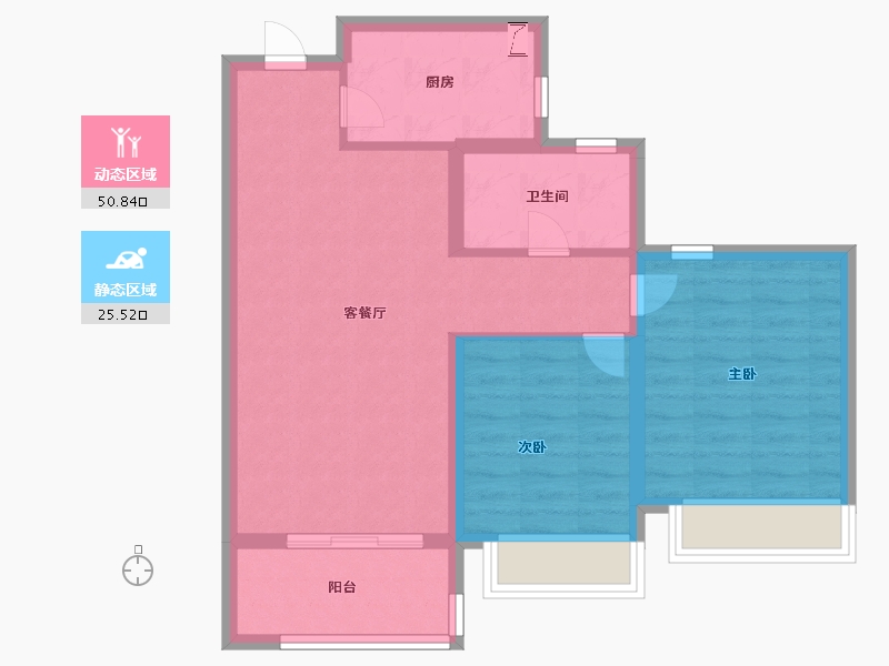 山东省-济南市-中粮祥云​-68.00-户型库-动静分区