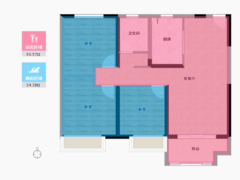 河南省-郑州市-新城郡望府-76.00-户型库-动静分区