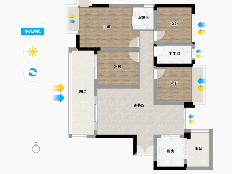 四川省-资阳市-佰盛天韵-99.00-户型库-采光通风