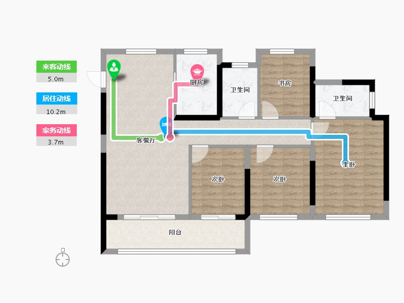 福建省-福州市-永泰保利堂悦-98.01-户型库-动静线